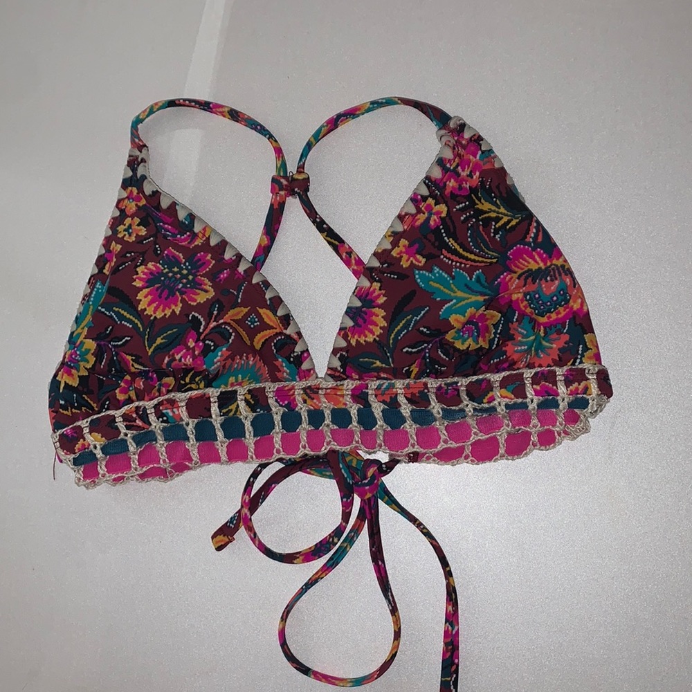 Floral bathing suit top